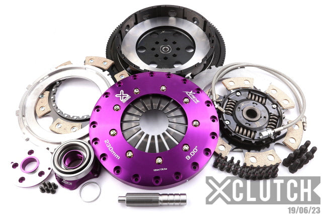 XCLUTCH Stage 5 9.0in Twin Disc Sprung Ceramic Clutch Kit - 2015-2021 Subaru STI