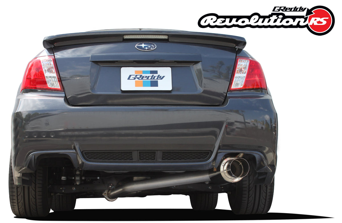 GReddy Revolution RS 76mm Single Side Cat-Back Exhaust (Sedan) - 2011-2014 Subaru WRX / STI