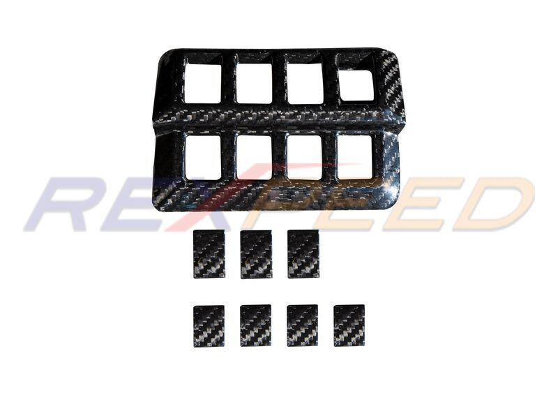 Rexpeed Dry Carbon Front Left Switch Button Covers (LHD) for 2022+ Subaru WRX VB