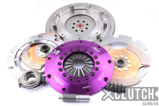 XCLUTCH Stage 5 8.0in Twin Disc Rigid Ceramic Clutch Kit - 2015-2017 Subaru WRX