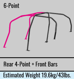 Cusco D1 Chromoly Roll Cage 6-Point 4-Passenger Around-Dash - 2008-2014 Subaru WRX / 2008-2014 STI