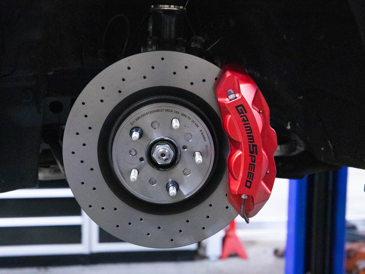 GrimmSpeed 4-Piston Brake Caliper Kit (For 340mm Rotor) - 2002-2021 Subaru WRX / STI