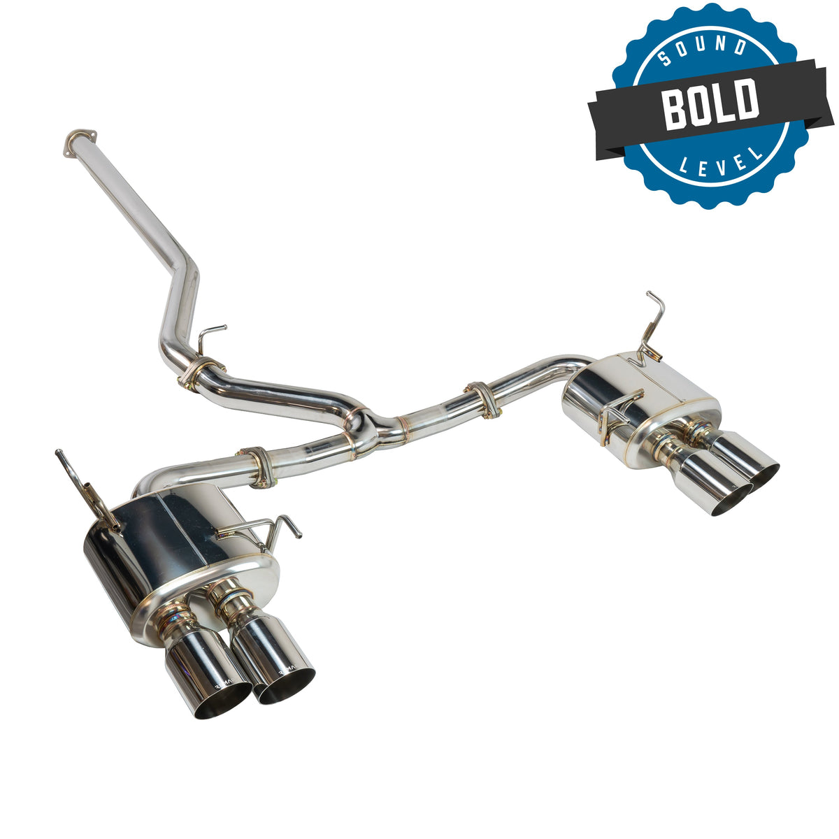 Remark Sports Touring Exhaust 4in Catback Non-Resonated Midpipe - 2022-2026 Subaru WRX