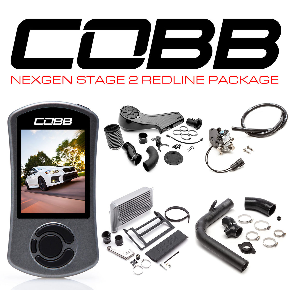 COBB NexGen Stage 2 Redline Carbon Fiber Power Package - 2015-2021 Subaru WRX