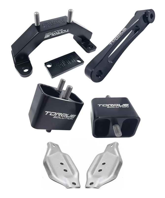 Torque Solution Engine Transmission Mount Kit w/ Mount Plates - 2002-2014 Subaru WRX / 2004-2026 STI