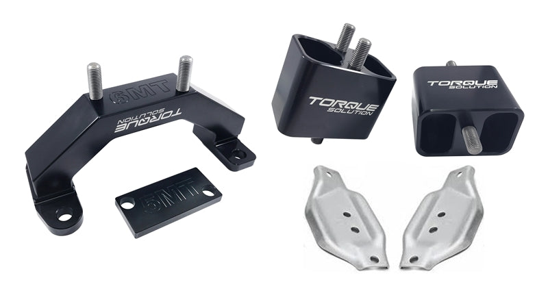 Torque Solution Solid Billet Engine/Transmission Mounts w/ Mount Plates - 2002-2014 Subaru WRX