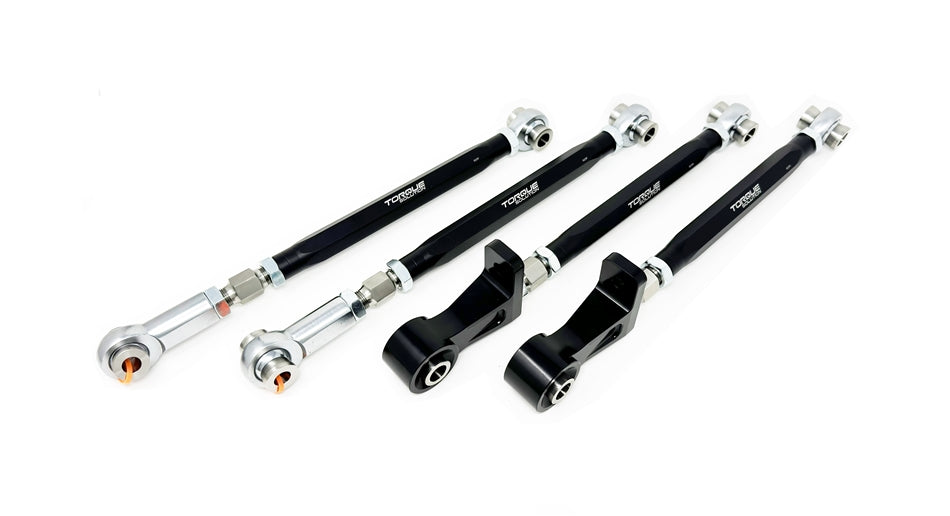 Torque Solution Rear Lateral Link Camber/Toe Arms (Black, Set of 4) - 2004-2007 Subaru Impreza WRX STI