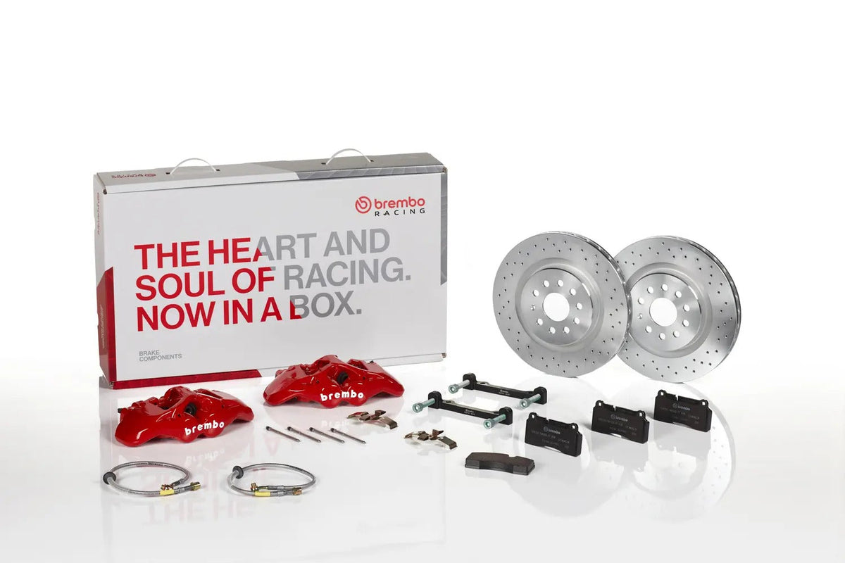 Brembo GT 4-Piston 326mm Drilled Front Big Brake Kit - 2002-2014 Subaru WRX