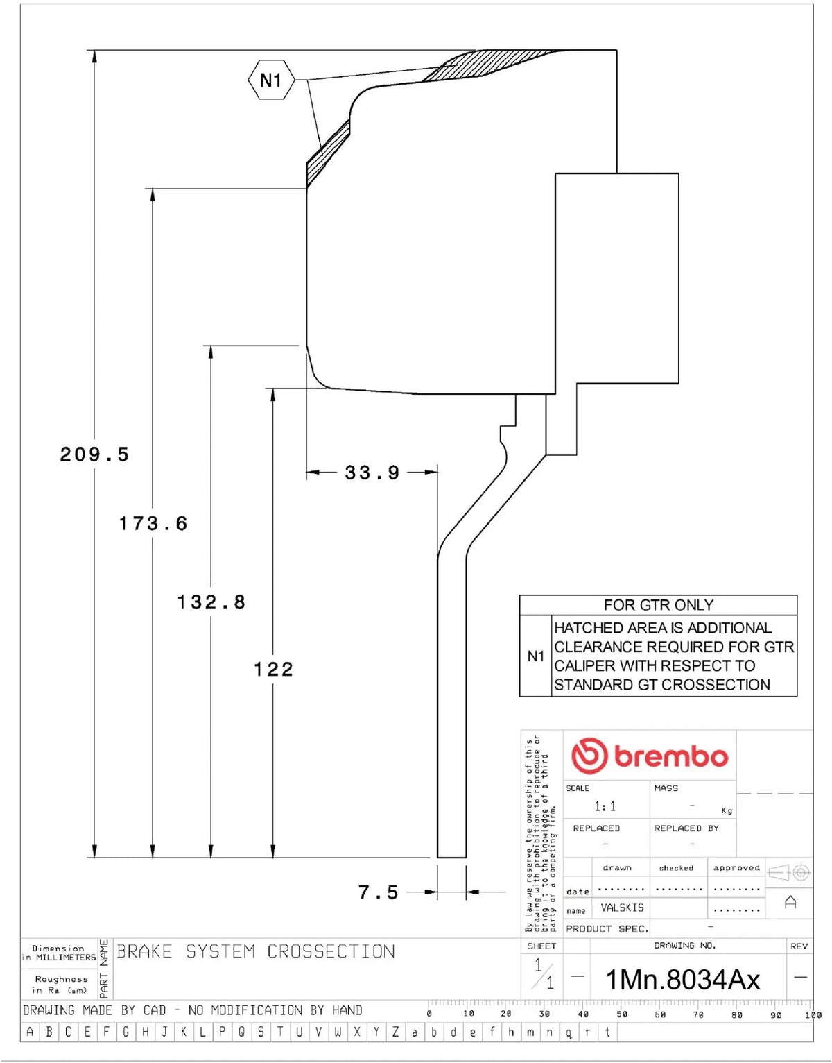 Brembo R 6-Piston 355mm Slotted Front Big Brake Kit (Nickel Plated) - 2004-2017 Subaru STI