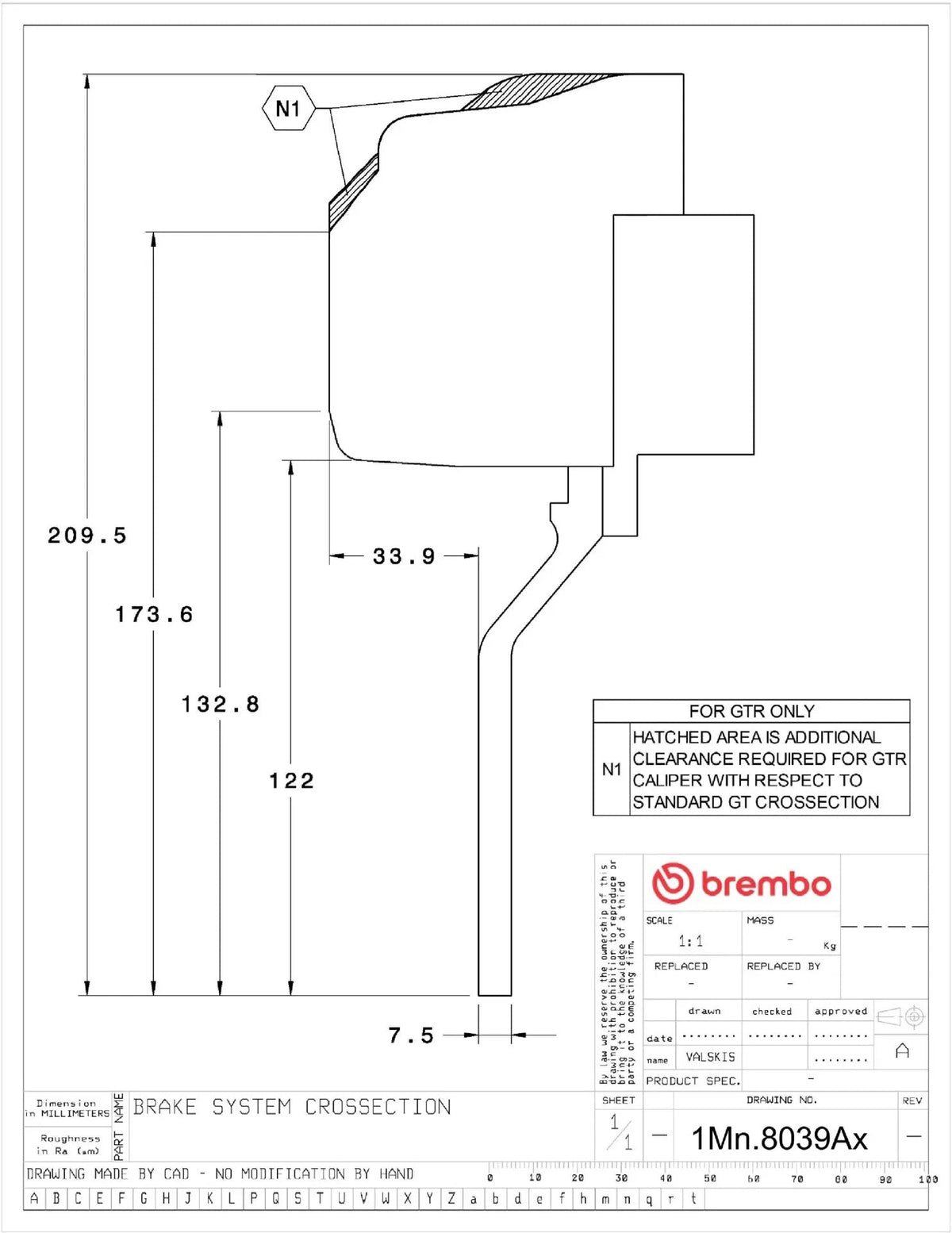 Brembo S 6-Piston 355mm Slotted Front Big Brake Kit (Black Hard Anodized) - 2008-2021 Subaru WRX