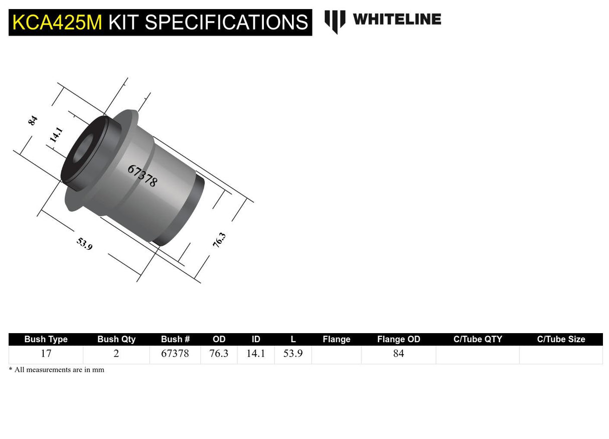 Whiteline KCA425M Caster and Anti-Lift Kit - 2015+ WRX / STI - product image 5