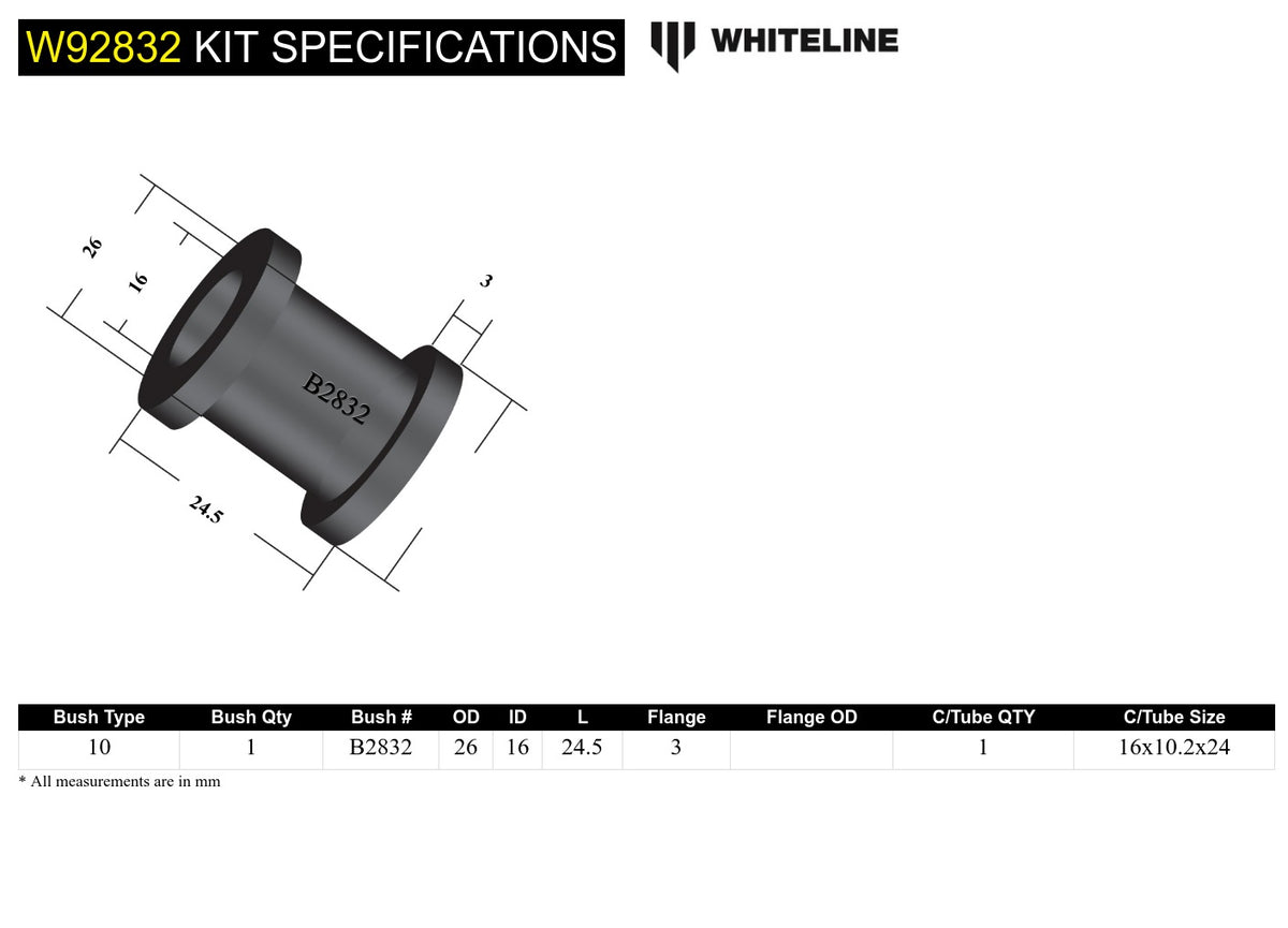 Whiteline Engine Pitch Mount Bushing Kit - Subaru WRX / STI - product image 4