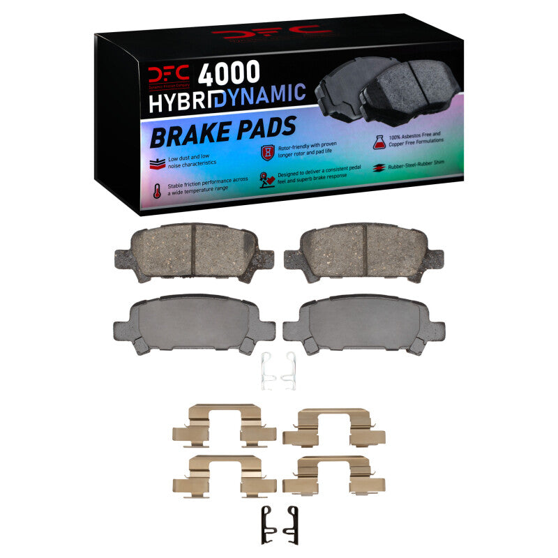 DFC Rear 4000 HybriDynamic Brake Pads and Hardware Kit - 2005-2009 Subaru Legacy