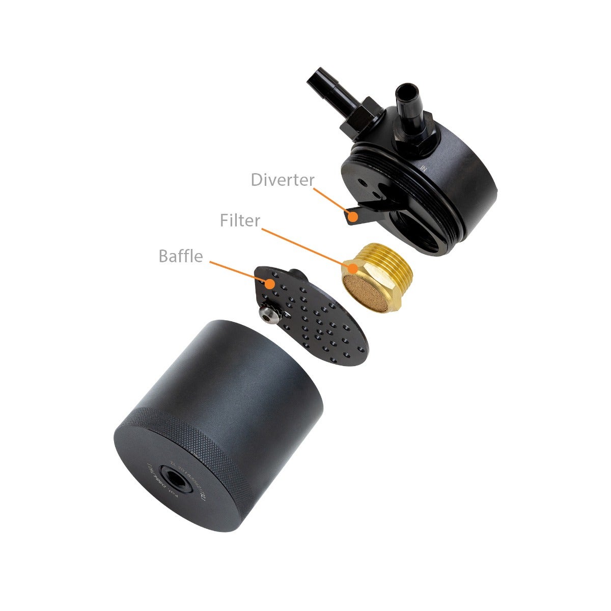 Mishimoto PCV Side Baffled Oil Catch Can (Black) - 2015-2021 Subaru WRX