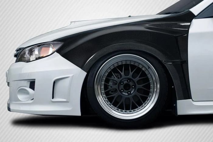 Extreme Dimensions Carbon Creations VRS 8MM Front Fenders - 2 Piece - 2008-2014 WRX STI