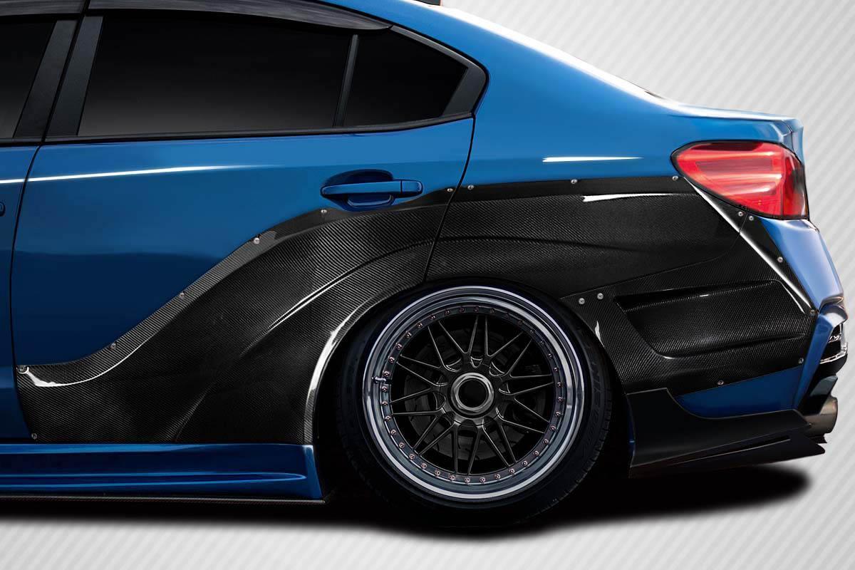 Extreme Dimensions Carbon Creations VRS Wide Body Rear Fender Flares - 9 Piece - 2015-2021 WRX STI