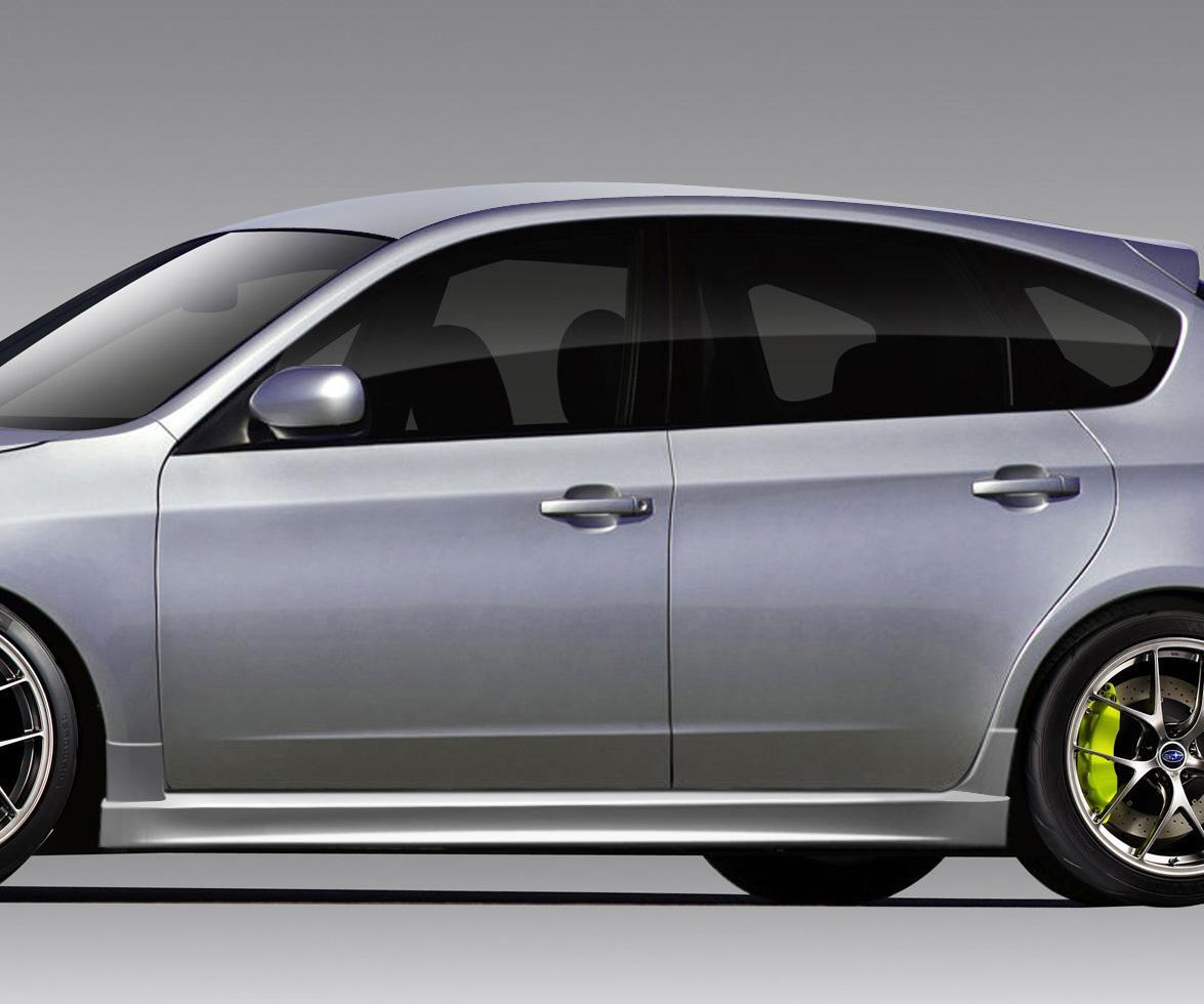 Extreme Dimensions Duraflex STI Look Side Skirts Rocker Panels - 2 Piece - 2008-2011 WRX