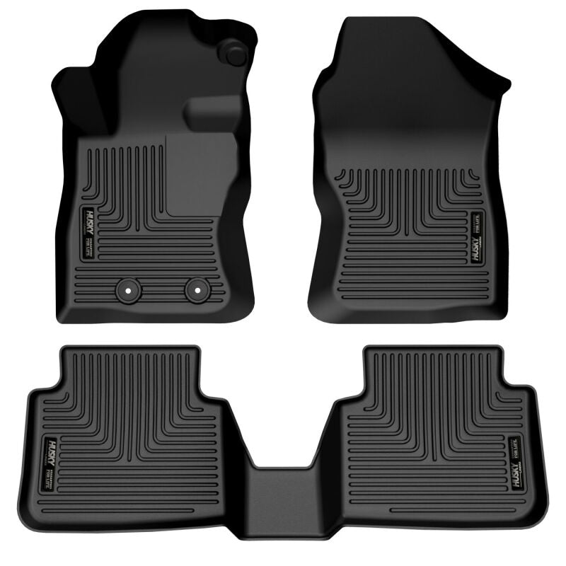 Husky Liners Weatherbeater Black Front & 2nd Seat Floor Liners - 2024 Subaru Crosstrek