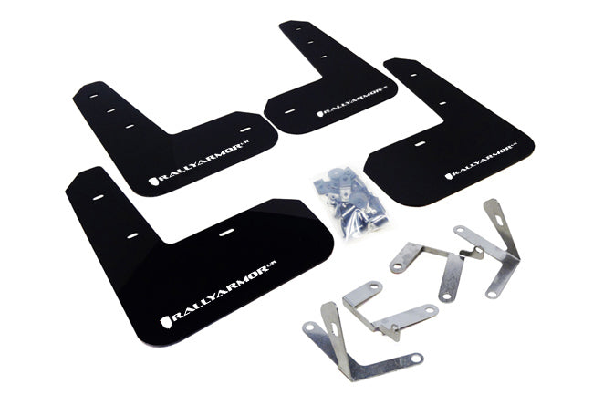Rally Armor 2013-17 Subaru BRZ Mud flap White logo mud flap set