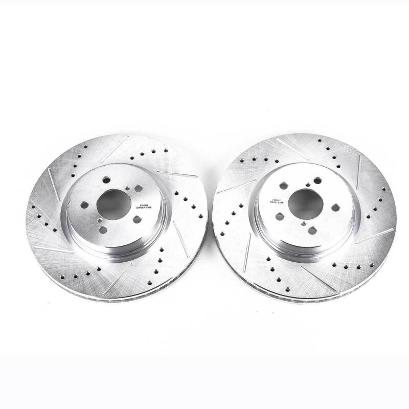 PowerStop Front Evolution Drilled & Slotted Rotors - Pair - 2014-2018 Subaru Forester