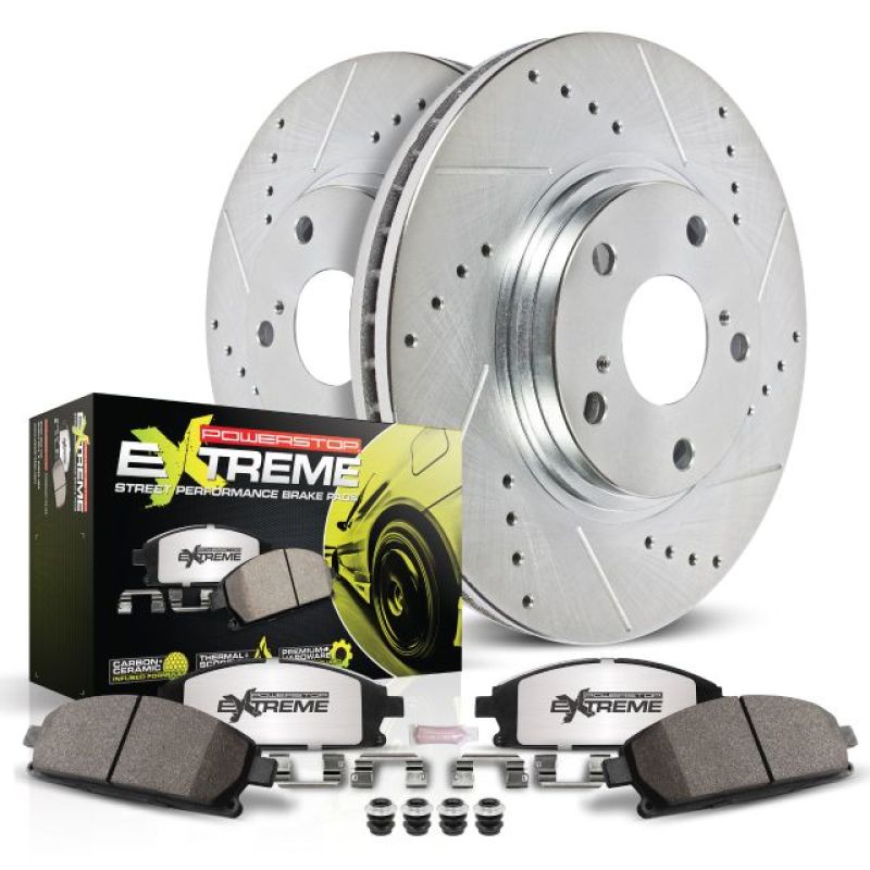 PowerStop Front Z26 Street Warrior Brake Kit - 2002-2003 Subaru Impreza