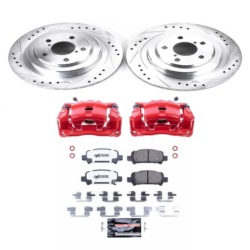 PowerStop Rear Z26 Street Warrior Brake Kit w/ Calipers - 2005-2009 Subaru Legacy