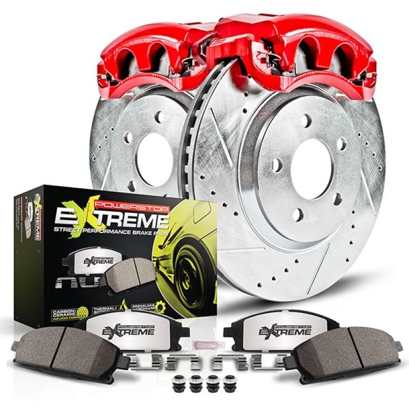 PowerStop Front Z26 Street Kit w/ Calipers - 2004 Subaru Impreza