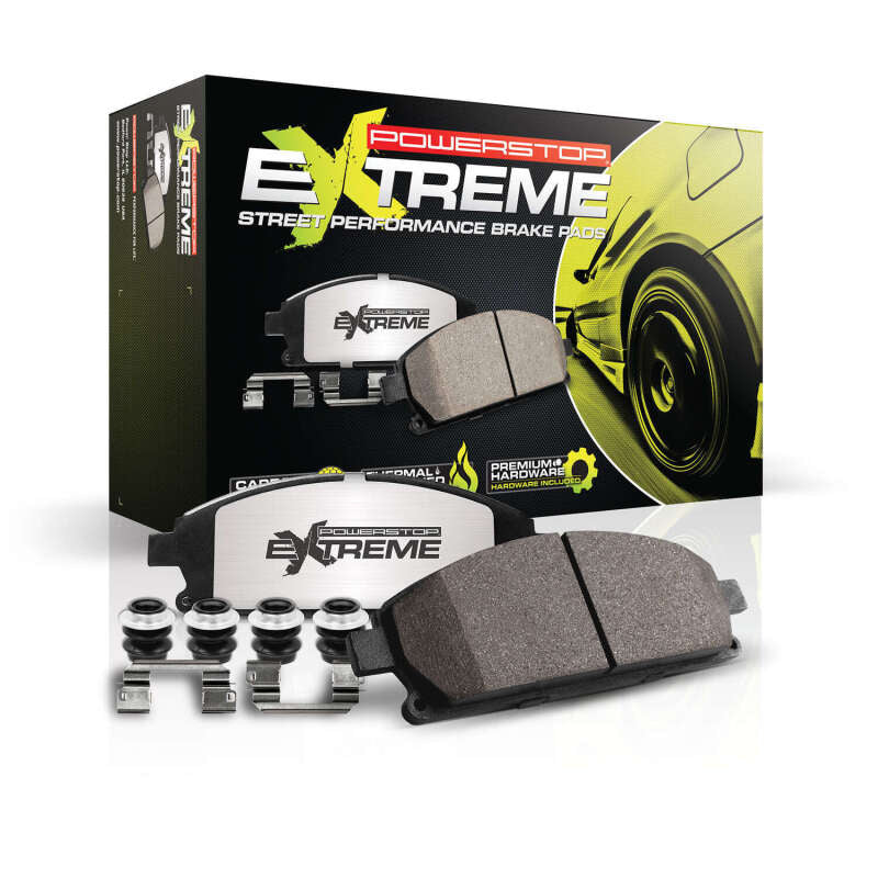 PowerStop Front Z26 Extreme Street Brake Pads w/ Hardware - 2006-2007 Subaru Impreza