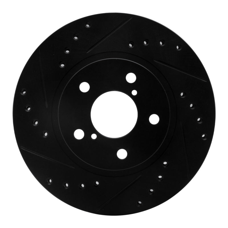 R1 Concepts Front Left Drilled & Slotted Brake Rotor - 1993-2001 Subaru Impreza