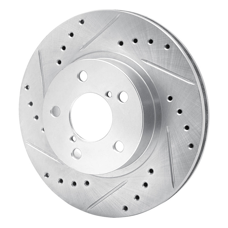 R1 Concepts Front Left Drilled & Slotted Brake Rotor - 1993-2001 Subaru Impreza