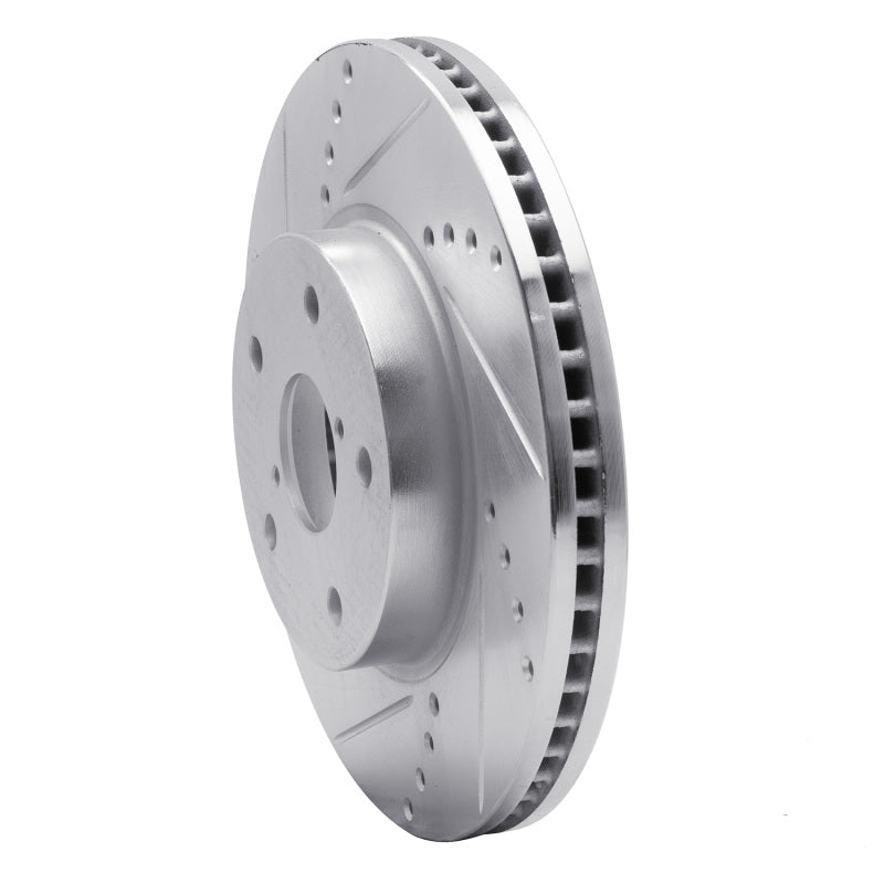 R1 Concepts Front Left Drilled & Slotted Brake Rotor - 2015-2019 Subaru Legacy