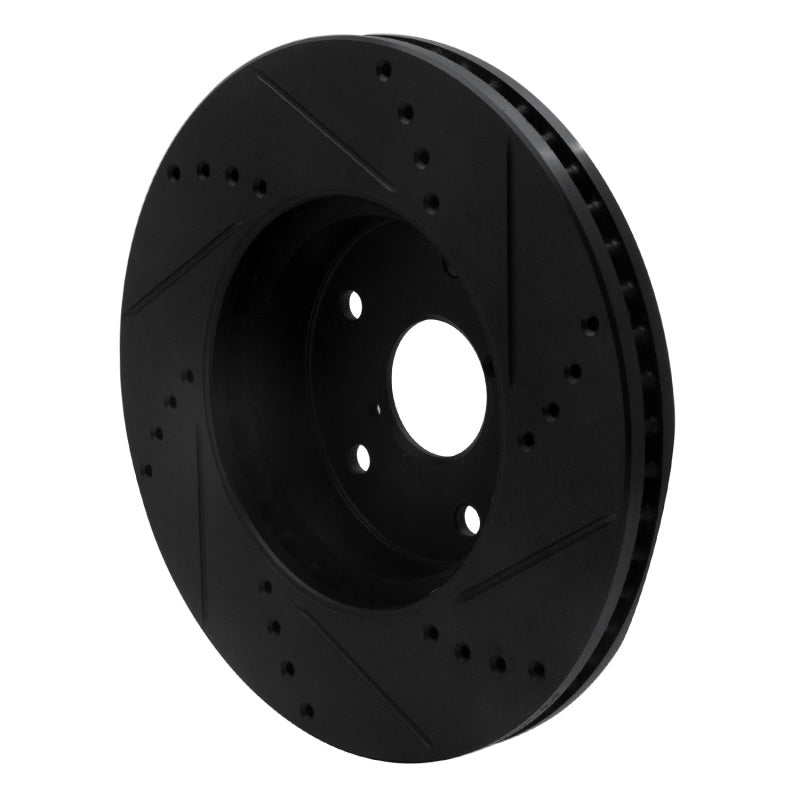 R1 Concepts Front Left Drilled & Slotted Brake Rotor - 2015-2019 Subaru Legacy