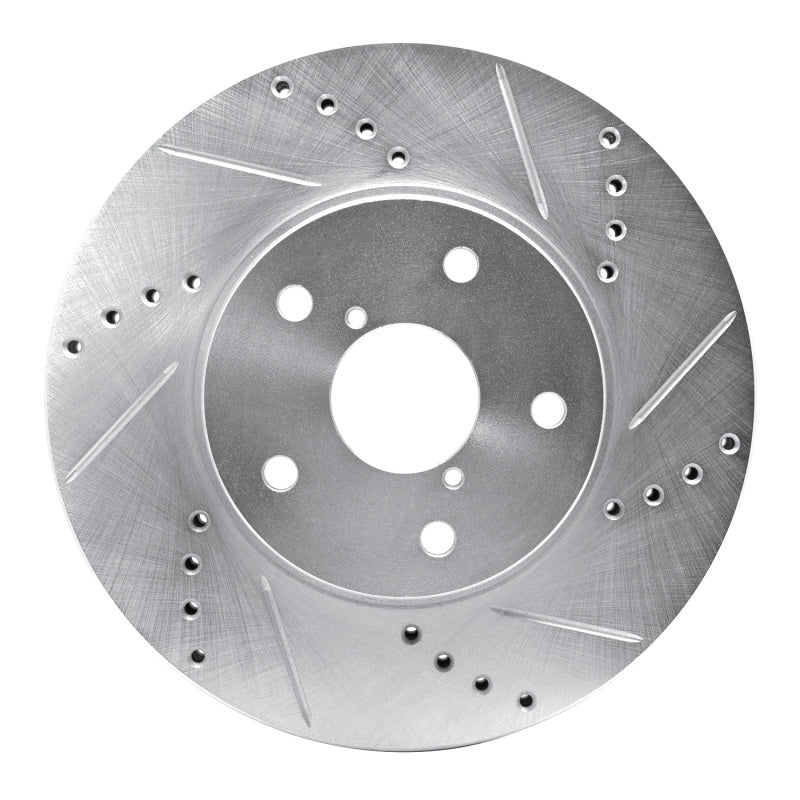 R1 Concepts Front Right Drilled & Slotted Brake Rotor - 2015-2019 Subaru Legacy