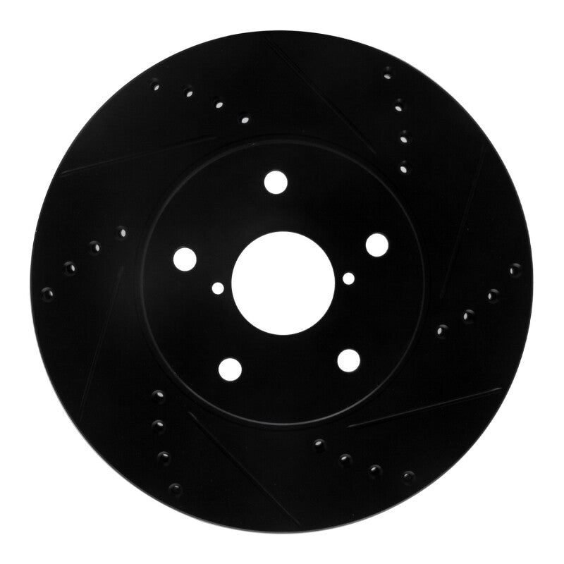 R1 Concepts Front Right Drilled & Slotted Brake Rotor - 2015-2019 Subaru Legacy