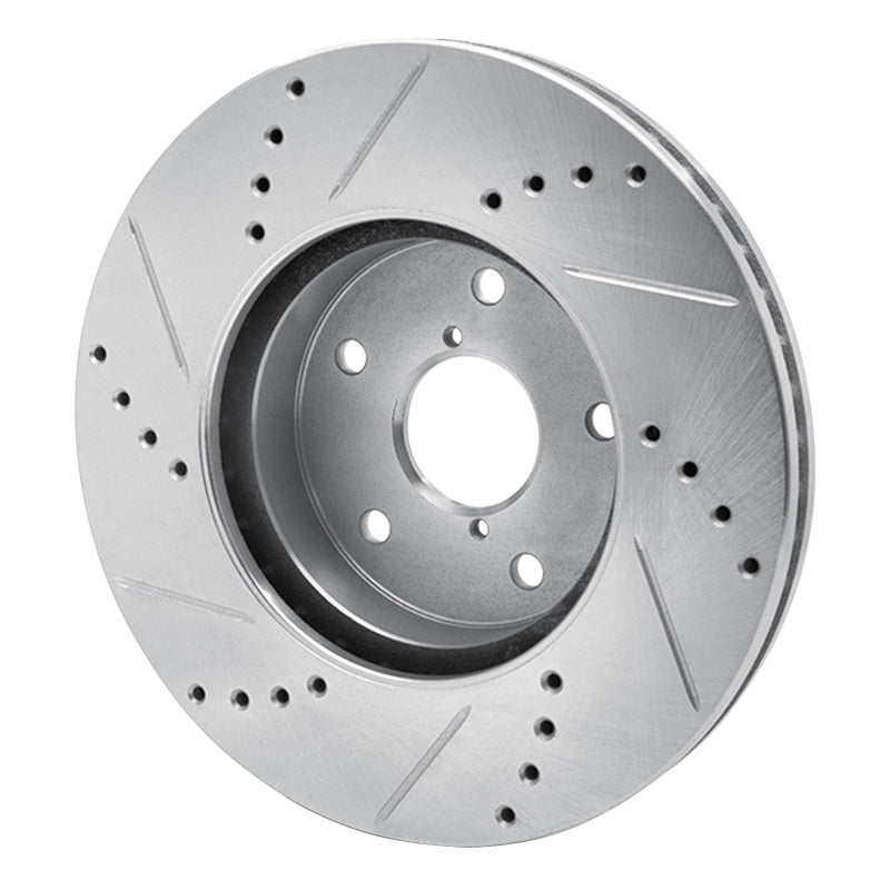 R1 Concepts Front Right Drilled & Slotted Brake Rotor - 2015-2019 Subaru Legacy