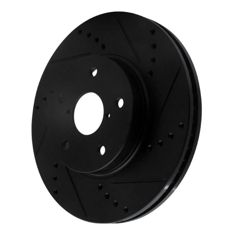 R1 Concepts Front Right Drilled & Slotted Brake Rotor - 2015-2019 Subaru Legacy