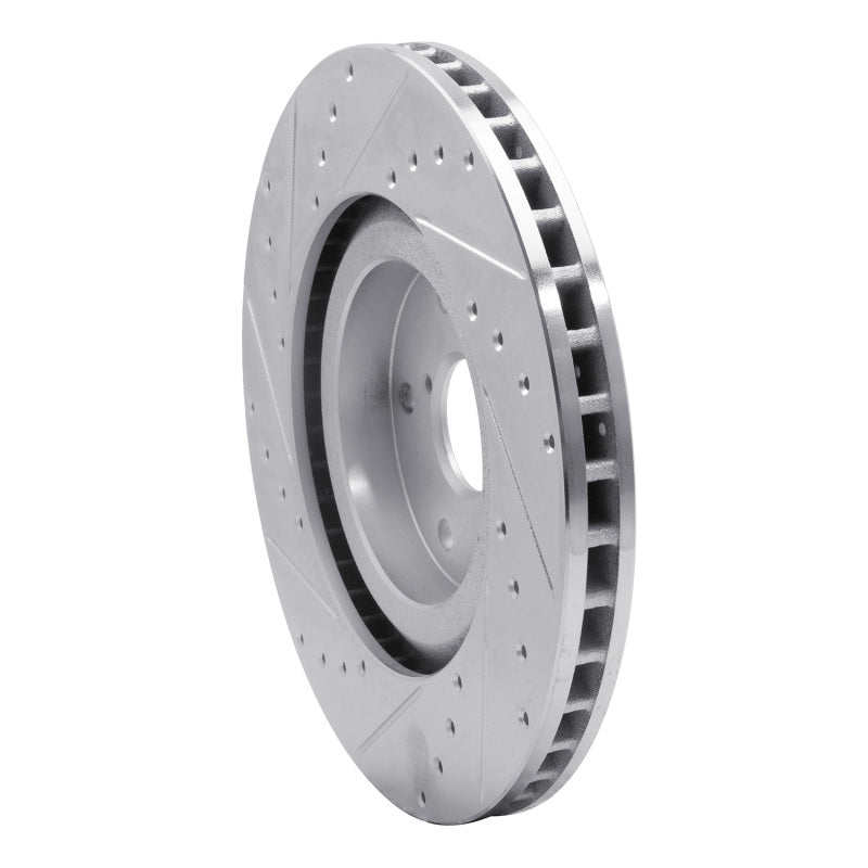 R1 Concepts Front Right Drilled & Slotted Silver Brake Rotor - 2019-2023 Subaru Ascent
