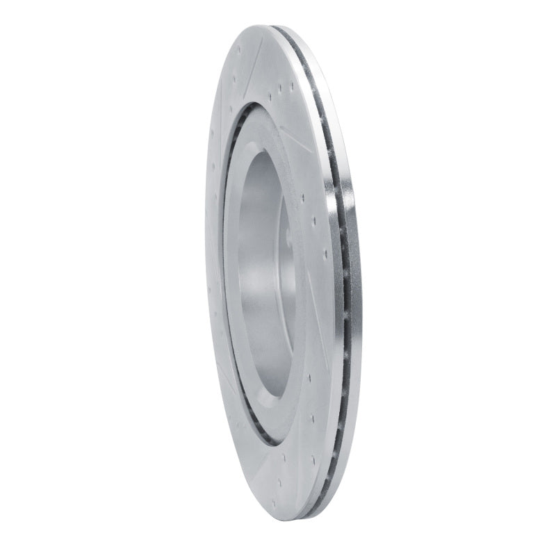 R1 Concepts Rear Right Drilled & Slotted Silver Brake Rotor - 2019-2025 Subaru Ascent