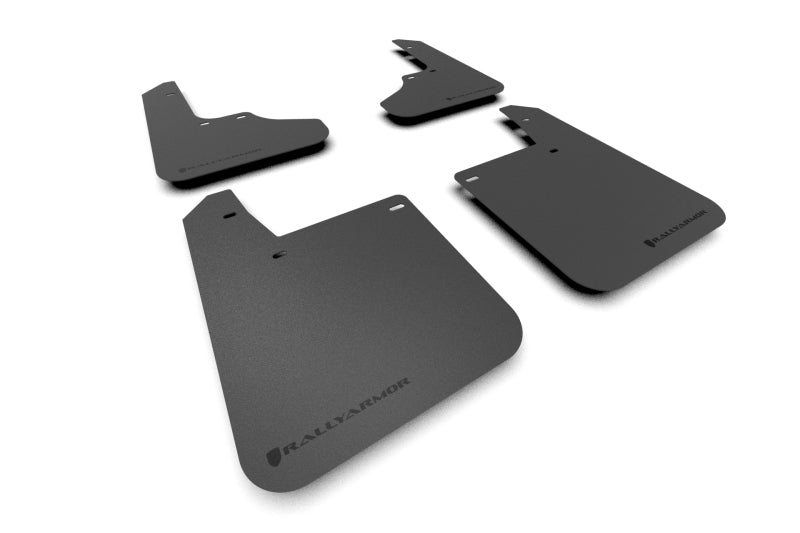 Rally Armor RS Basic Black Mud Flap w/ Black Logo - 1993-2001 Subaru Impreza