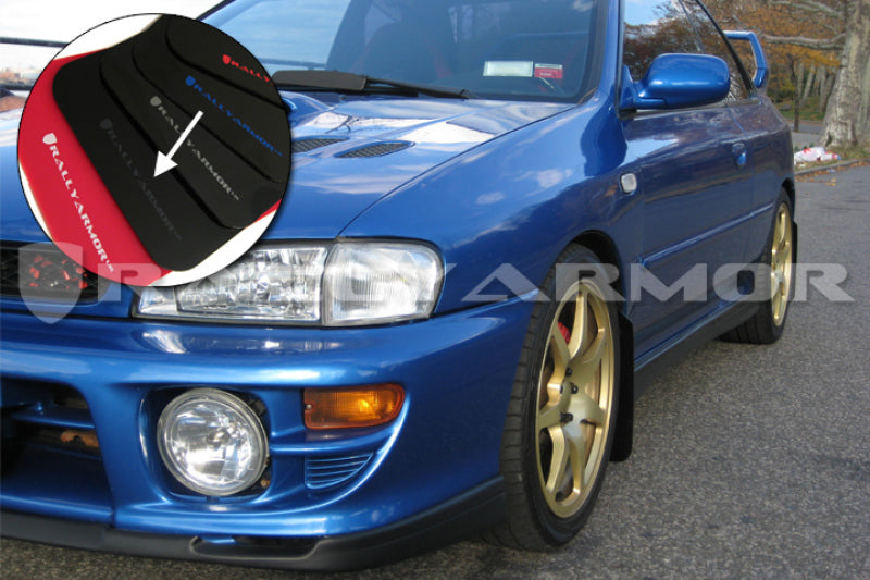 Rally Armor RS Black UR Mud Flap w/ Grey Logo - 1993-2001 Subaru Impreza