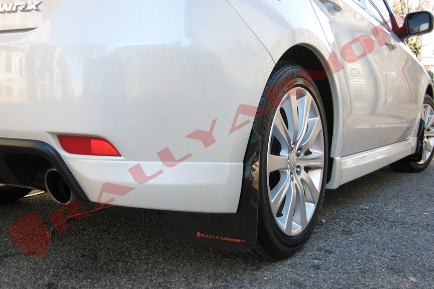 Rally Armor Black UR Mud Flaps - 2008-2010 Subaru WRX