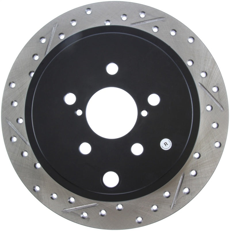 StopTech Coupe Sedan Slotted & Drilled Right Rear Rotor - 2008-2010 Subaru Impreza