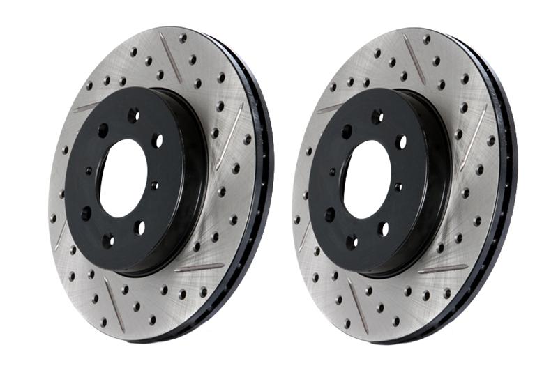 StopTech Coupe Sedan Slotted & Drilled Right Rear Rotor - 2008-2010 Subaru Impreza