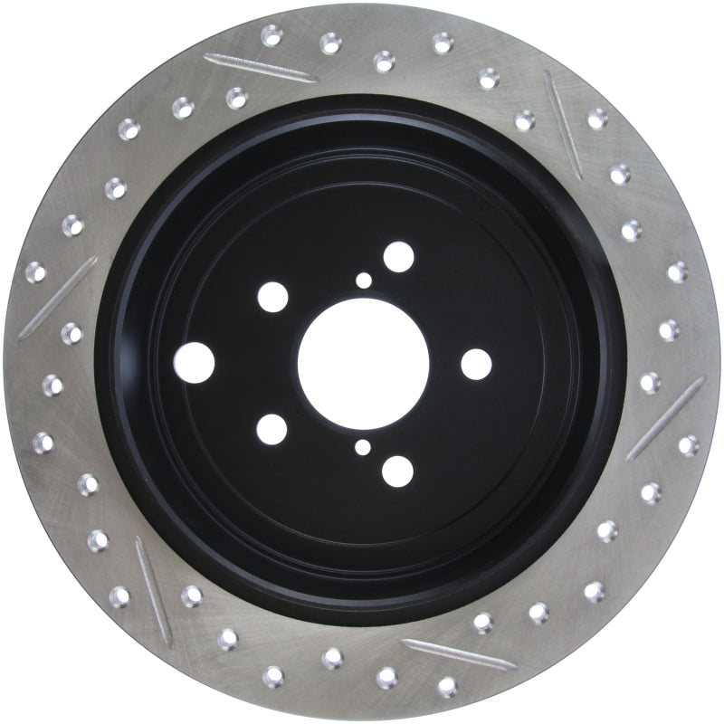StopTech Coupe Sedan Slotted & Drilled Right Rear Rotor - 2008-2010 Subaru Impreza