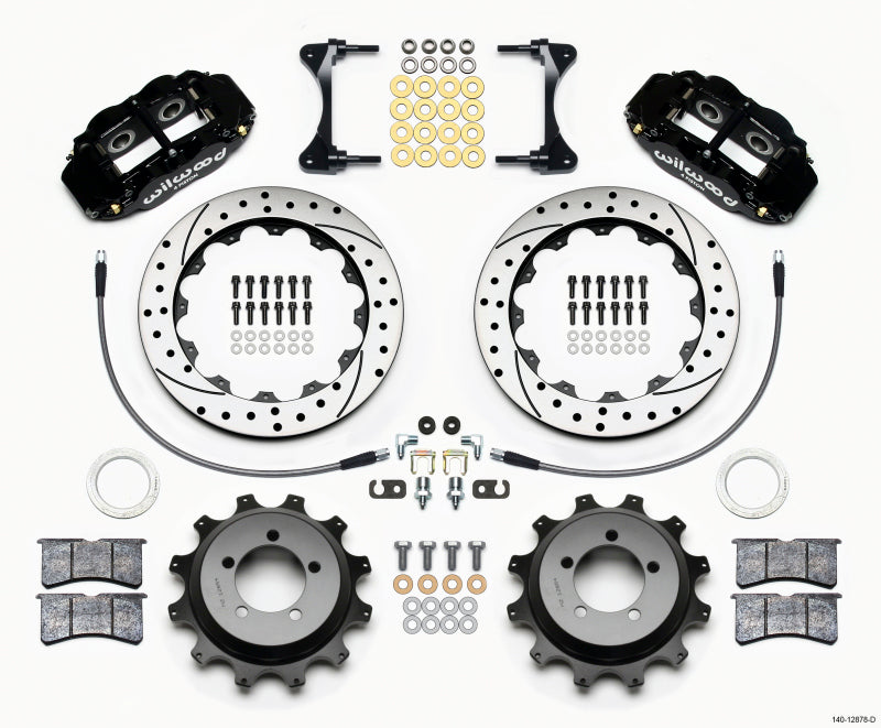Wilwood Narrow Superlite 4R Rear Kit 12.88in Drilled - 1999-2007 Subaru Impreza