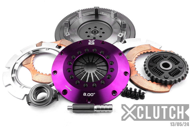 XCLUTCH Stage 5 8.0in Twin Disc Sprung Ceramic Clutch Kit - 2015-2017 Subaru WRX