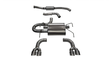 CORSA Performance Sport Cat-Back Exhaust with Polished Twin 3.5in Tips for Hatchback - 2008-2014 Subaru STI