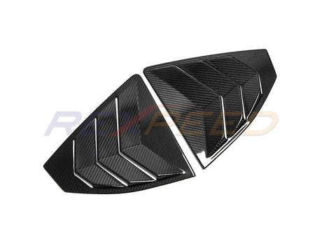 Rexpeed Dry Carbon Rear Window Louver Shutter Covers for 2022+ Subaru WRX VB