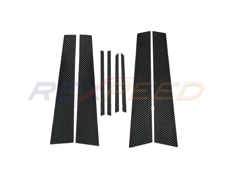 Rexpeed carbon fiber B-pillar trim set for 2022+ Subaru WRX VB
