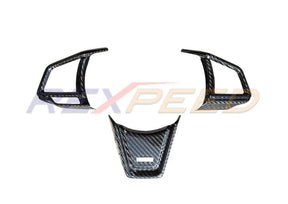 Rexpeed MT Dry Carbon Fiber Steering Wheel Cover for 2022+ Subaru WRX VB